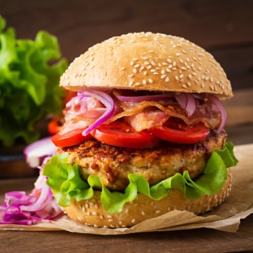 Tasty Chicken Burger Mango Restaurant Greenock